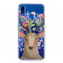 Etui plastikowe kwiatowy jeleń do Huawei Nova 3 - przezroczyste