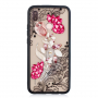 Etui plastikowe wytłoczone błyszczący kwiat do Huawei P20 Lite - przezroczyste