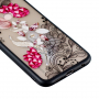 Etui plastikowe wytłoczone błyszczący kwiat do Huawei P20 Lite - przezroczyste