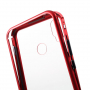 Etui z ramką magnetyczną i szkłem hartowanym do Huawei Nova 3i - czerwone