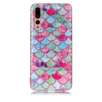 Etui plastikowe łuski do Huawei P20 Pro - kolorowe