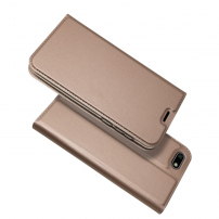 Pokrowiec skórzany flip do Huawei Y5 (2018) / Honor 7S - różowo-złoty