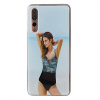 Etui klepsydra Dziewczyna w stroju kąpielowym do Huawei P20 Pro - jasnoniebieskie