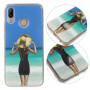 Etui klepsydra Spacer nad morzem do Huawei P20 Lite - niebiesko-czarne