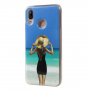 Etui klepsydra Spacer nad morzem do Huawei P20 Lite - niebiesko-czarne