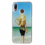 Etui klepsydra Dziewczyna na plaży do Huawei P20 Lite - niebiesko-zielone