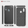 Etui z teksturą szlifowaną i karbonową do Huawei P Smart (2019) / Honor 10 Lite - czarne