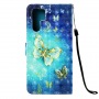 Pokrowiec flip motyle do Huawei P30 Pro - niebieski
