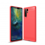 Etui plastikowe z teksturą szlifowaną do Huawei P30 Pro - czerwone