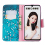Pokrowiec flip kwitnące drzewo do Huawei P Smart (2019) / Honor 10 Lite - niebieski