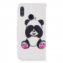 Pokrowiec flip panda do Honor 10 Lite / Huawei P Smart (2019) - biały