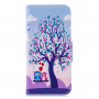 Pokrowiec flip drzewo i sowy do Honor 10 Lite / Huawei P Smart (2019) - kolorowy