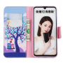 Pokrowiec flip drzewo i sowy do Honor 10 Lite / Huawei P Smart (2019) - kolorowy