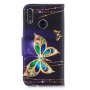 Pokrowiec flip motyl do Honor 10 Lite / Huawei P Smart (2019) - czarny