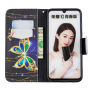 Pokrowiec flip motyl do Honor 10 Lite / Huawei P Smart (2019) - czarny
