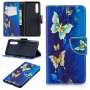 Pokrowiec flip motyle do Huawei P30 - niebieski