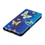 Pokrowiec flip motyle do Huawei P30 - niebieski