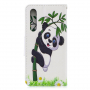 Pokrowiec flip panda z bambusem do Huawei P30 - biały