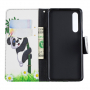 Pokrowiec flip panda z bambusem do Huawei P30 - biały