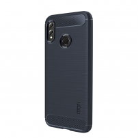 Mofi etui plastikowe z teksturą szlifowaną do Honor 10 Lite - ciemnoniebieskie