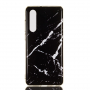 Etui plastikowe marmur do Huawei P30 - czarne