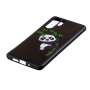 Etui plastikowe panda z bambusem do Huawei P30 Pro - czarne