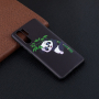 Etui plastikowe panda z bambusem do Huawei P30 Pro - czarne