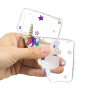 Etui plastikowe jednorożec do Huawei P30 - przezroczyste