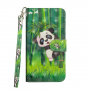 Pokrowiec flip panda do Honor 10 Lite / Huawei P Smart (2019) - zielony