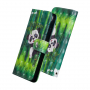 Pokrowiec flip panda do Honor 10 Lite / Huawei P Smart (2019) - zielony