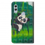 Pokrowiec flip panda do Honor 10 Lite / Huawei P Smart (2019) - zielony
