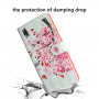 Pokrowiec flip różowe drzewo do Honor 10 Lite / Huawei P Smart (2019) - biały