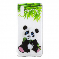Etui plastikowe panda do Huawei P30 - przezroczyste