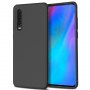 Etui silikonowe z teksturą tkaniny do Huawei P30 - czarne