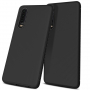 Etui silikonowe z teksturą tkaniny do Huawei P30 - czarne