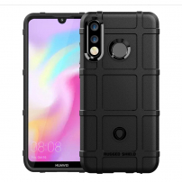 Odporne na wstrząsy etui z teksturą krat do Huawei P30 lite - czarne