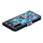 Pokrowiec flip niebieskie motyle do Huawei P30 - czarny