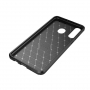 Etui plastikowe z teksturą karbonu do Huawei P30 Lite - czarne