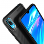 Etui plastikowe z teksturą karbonu do Huawei Y7 (2019) - czarne