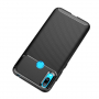 Etui plastikowe z teksturą karbonu do Huawei Y7 (2019) - czarne