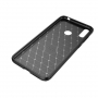 Etui plastikowe z teksturą karbonu do Huawei Y7 (2019) - czarne