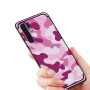 Nxe etui plastikowe wzór moro do Huawei P30 Pro - różowe