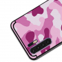 Nxe etui plastikowe wzór moro do Huawei P30 Pro - różowe