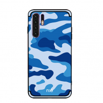 Nxe etui plastikowe wzór moro do Huawei P30 Pro - niebieskie
