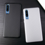 Etui plastikowe z teksturą karbonu do Huawei P30 - czarne