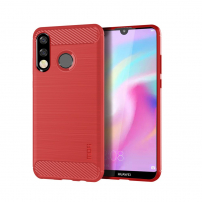 Mofi etui ze szlifowaną teksturą do Huawei P30 Lite - czerwone