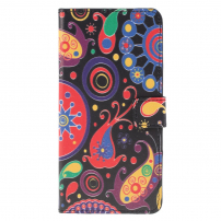 Pokrowiec flip kwiaty abstrakcyjne do Huawei P30 Lite - kolorowy