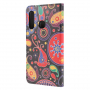 Pokrowiec flip kwiaty abstrakcyjne do Huawei P30 Lite - kolorowy