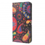 Pokrowiec flip kwiaty abstrakcyjne do Huawei P30 Lite - kolorowy