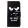 Pokrowiec flip Don't touch my phone do Huawei P30 Lite - czarny